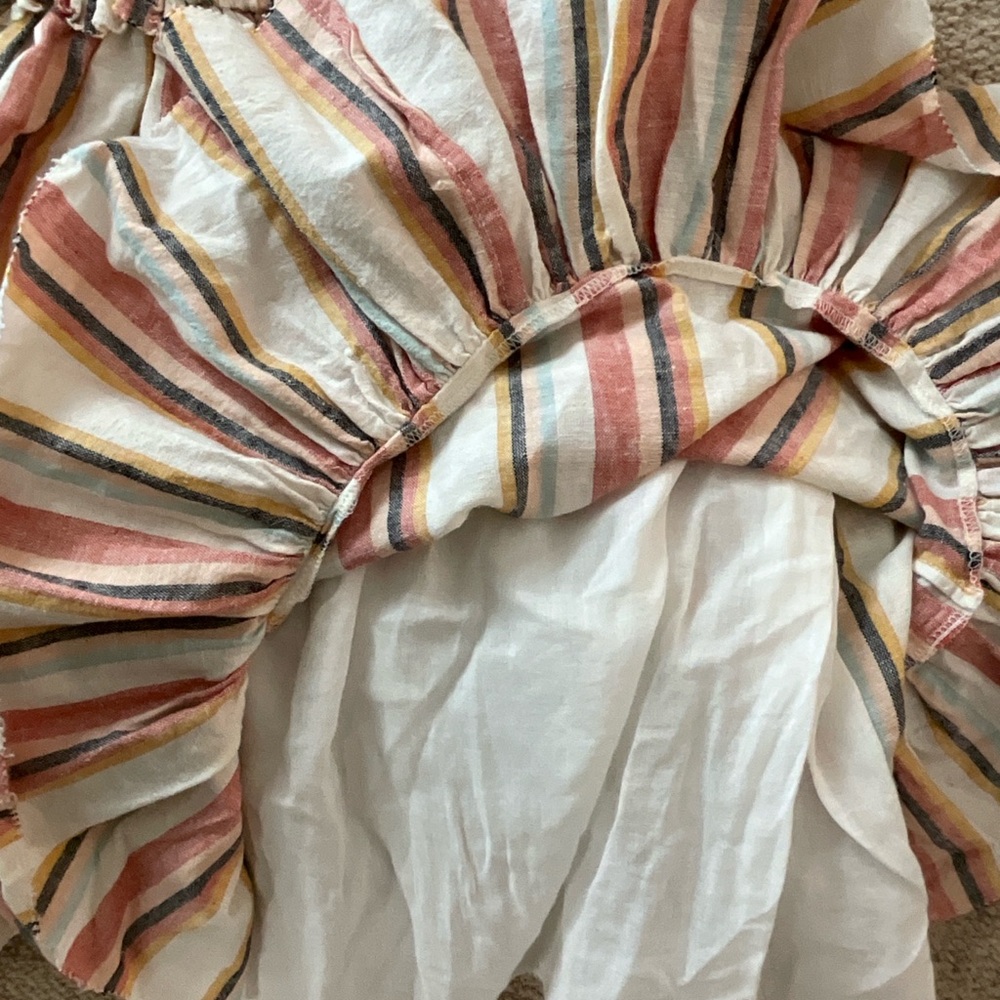 Anthropology Saylor Tulsi Dress Multi Pastel Ruffle Femme Vacay Multicolor Small - Picture 6 of 6